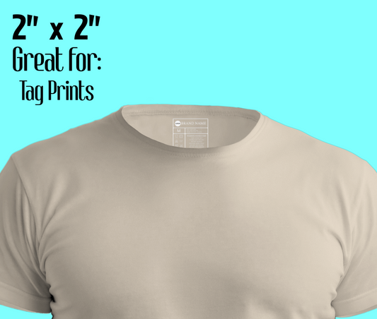 DTF Transfers by Size (Standard Film)