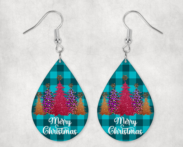 0507 - Tree-Mendous Christmas Teardrop Earrings