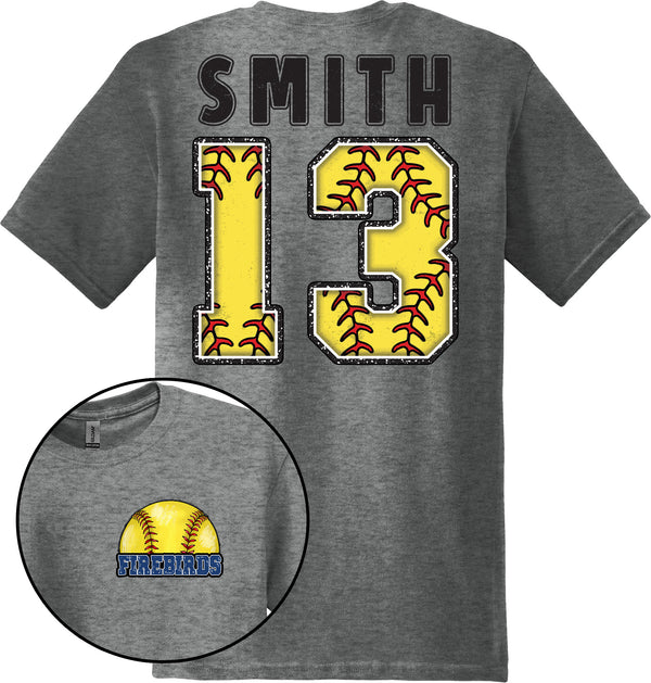 Firebirds Softball Name & Number T-Shirt