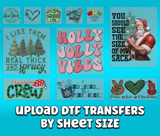 DTF Transfers by Size (Standard Film)