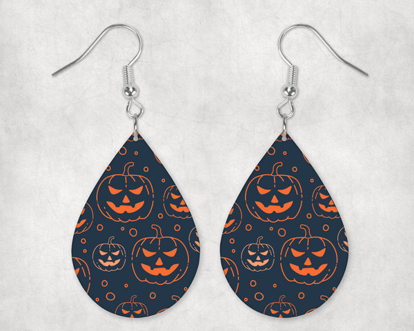 0023 - Pumpkins Teardrop Earrings V1
