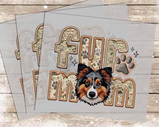 Fur Mom Merle Mudi Brown - 1069 - DTF Transfer