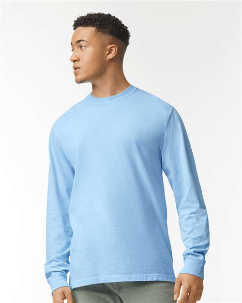 Comfort Colors 6014 Garment-Dyed Heavyweight Long Sleeve T-Shirt - Hydrangea