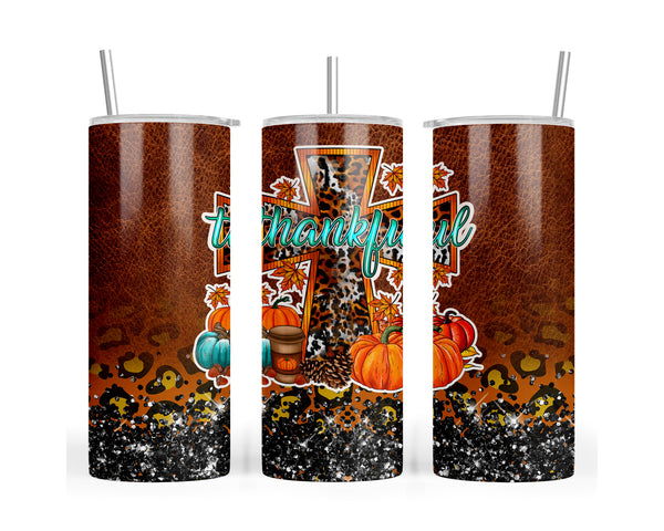 1497 - Wildly Thankful 20oz Skinny Tumbler