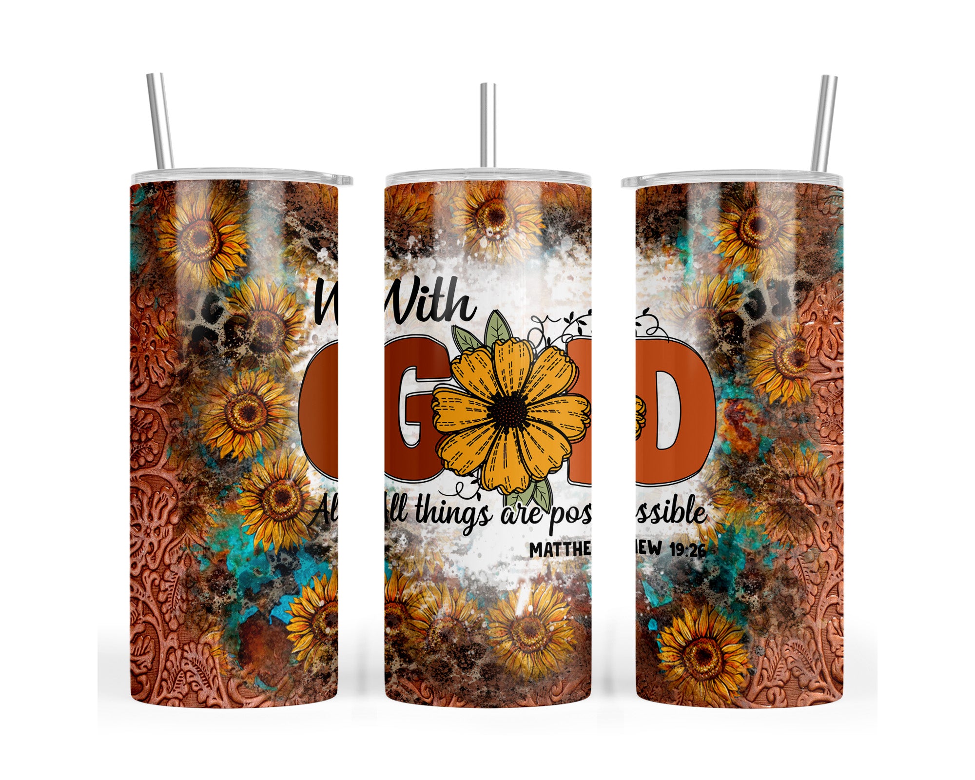1574 - All Things Are Possible 20oz Skinny Tumbler