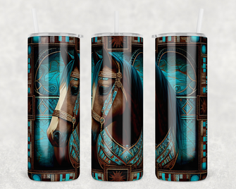 1721 - Reigned in Turquoise 20oz Skinny Tumbler
