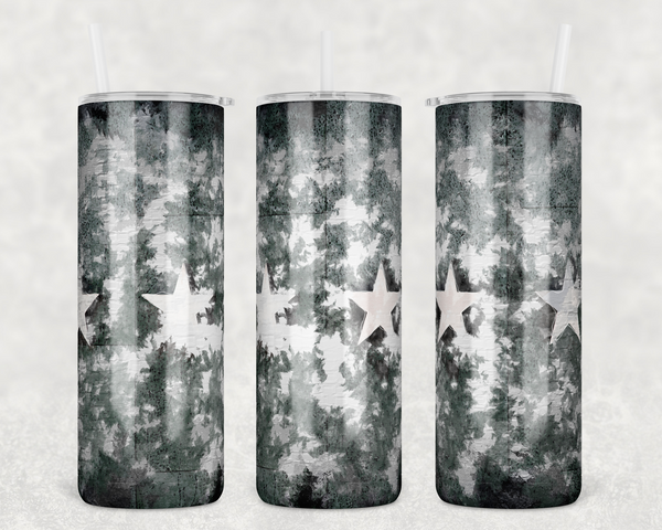 2067 - Gunmetal Stars 20oz Skinny Tumbler