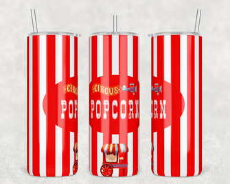 2104 - Circus Popcorn 20oz Skinny Tumbler