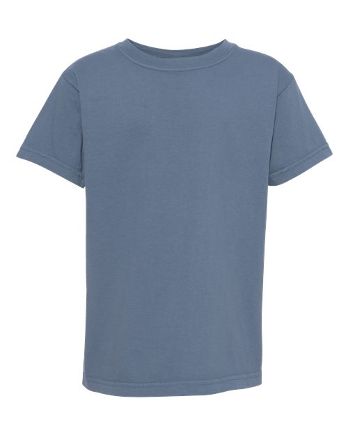 Comfort Colors 9018 Garment-Dyed Youth Heavyweight T-Shirt - Blue Jean