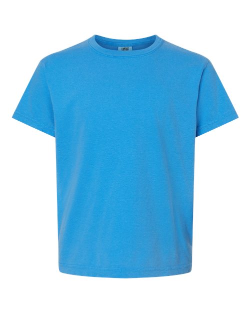 Comfort Colors 9018 Garment-Dyed Youth Heavyweight T-Shirt - Royal Caribe