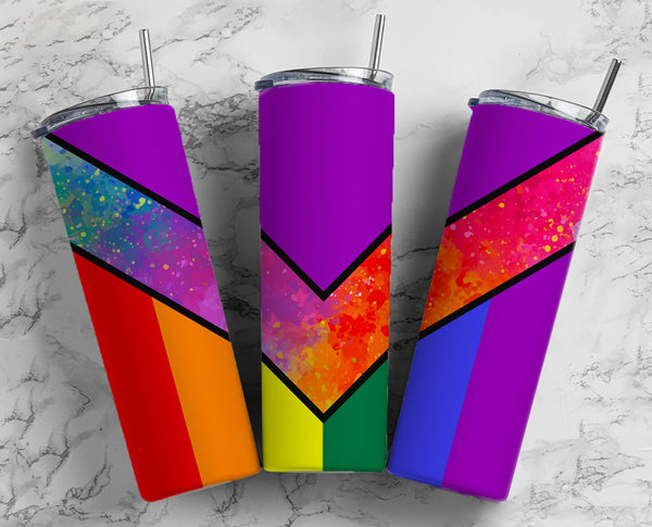 2171 - ROY G BIV 20oz Skinny Tumbler