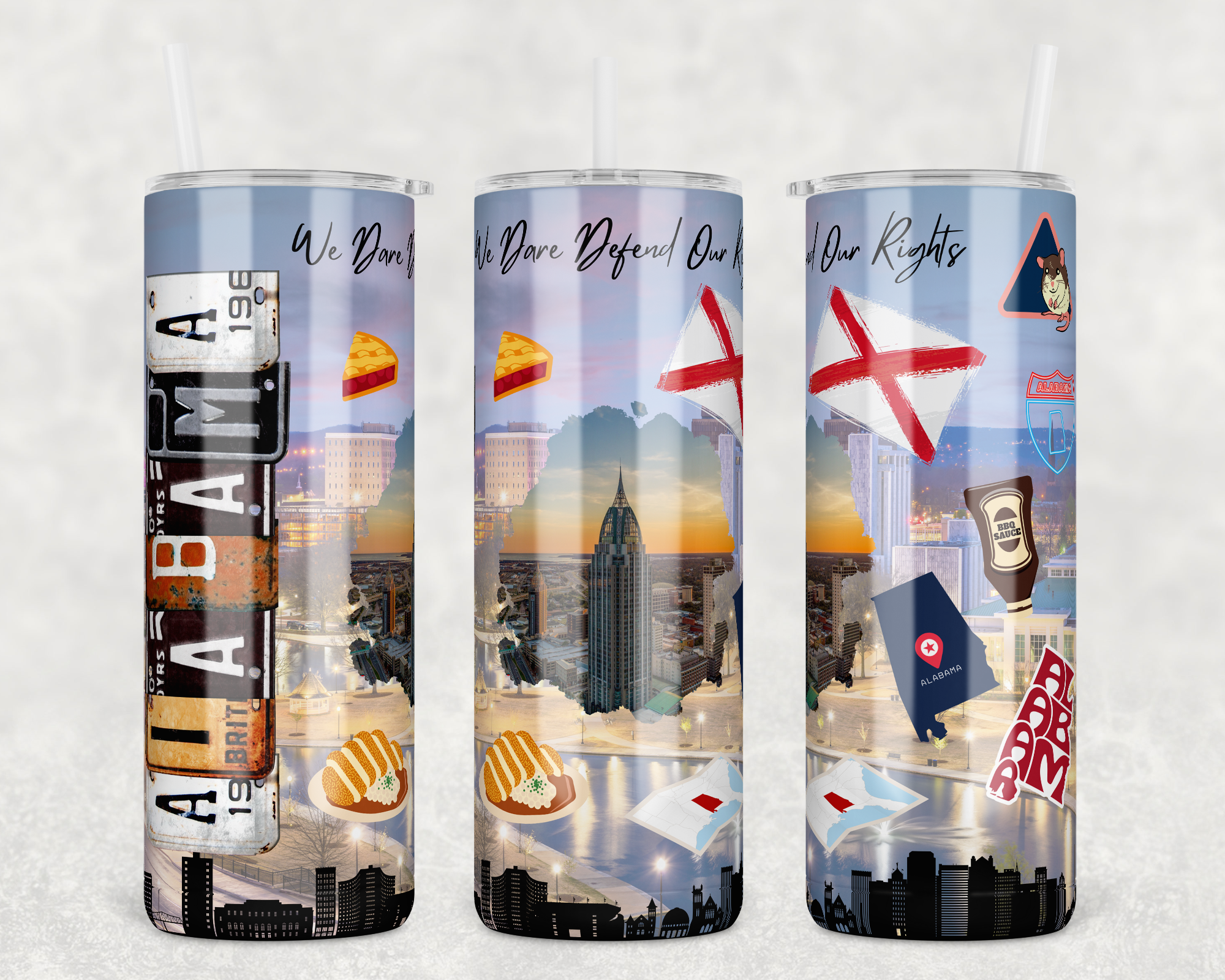 2285 - US State Collages 20oz Skinny Tumbler