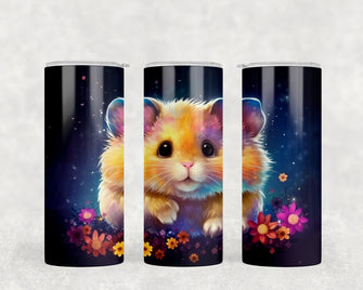 2289 - Floral Hamster 20oz Skinny Tumbler