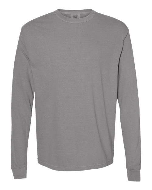 Comfort Colors 6014 Garment-Dyed Heavyweight Long Sleeve T-Shirt - Grey