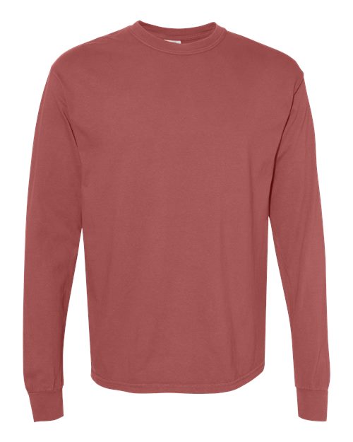 Comfort Colors 6014 Garment-Dyed Heavyweight Long Sleeve T-Shirt - Brick