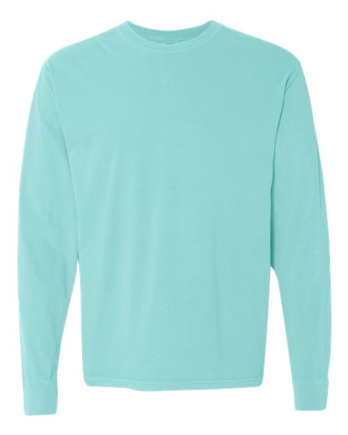 Comfort Colors 6014 Garment-Dyed Heavyweight Long Sleeve T-Shirt - Chalky Mint