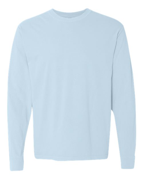 Comfort Colors 6014 Garment-Dyed Heavyweight Long Sleeve T-Shirt - Chambray