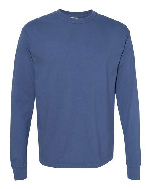 Comfort Colors 6014 Garment-Dyed Heavyweight Long Sleeve T-Shirt - China Blue