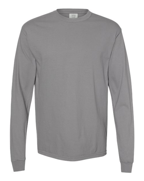 Comfort Colors 6014 Garment-Dyed Heavyweight Long Sleeve T-Shirt - Granite