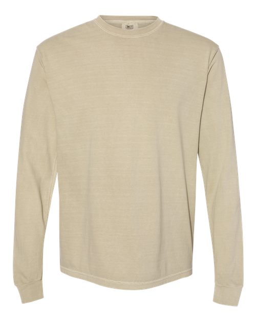 Comfort Colors 6014 Garment-Dyed Heavyweight Long Sleeve T-Shirt - Khaki