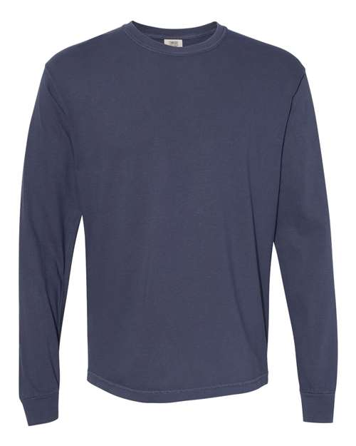 Comfort Colors 6014 Garment-Dyed Heavyweight Long Sleeve T-Shirt - Navy