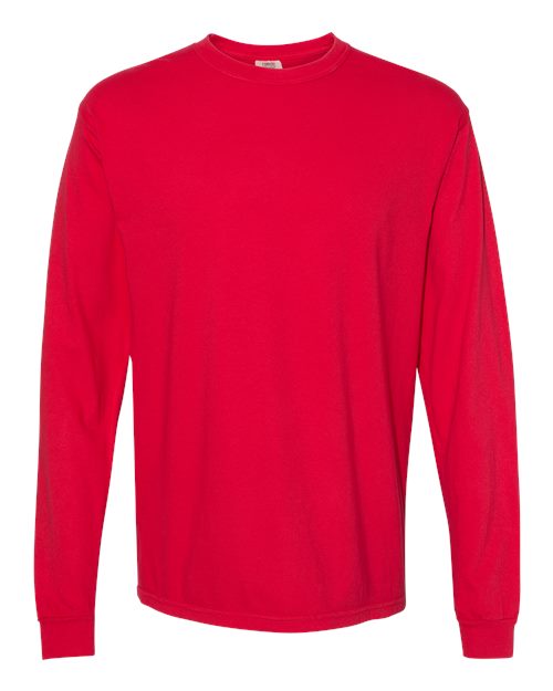 Comfort Colors 6014 Garment-Dyed Heavyweight Long Sleeve T-Shirt - Red