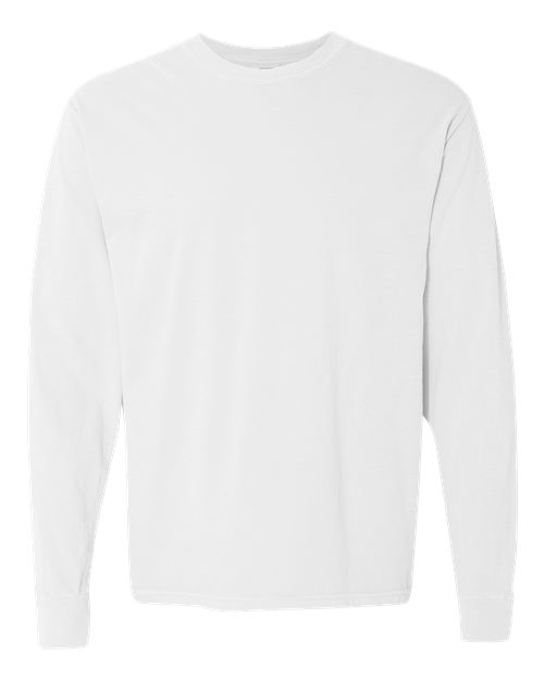 Comfort Colors 6014 Garment-Dyed Heavyweight Long Sleeve T-Shirt - White