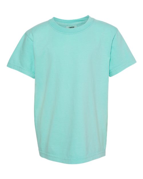 Comfort Colors 9018 Garment-Dyed Youth Heavyweight T-Shirt - Chalky Mint