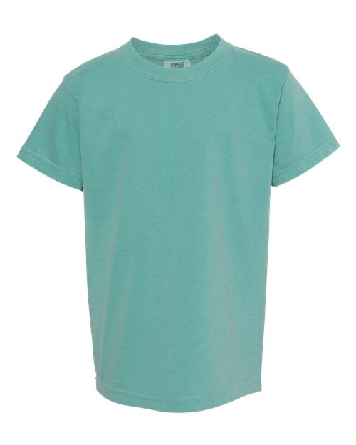 Comfort Colors 9018 Garment-Dyed Youth Heavyweight T-Shirt - Seafoam