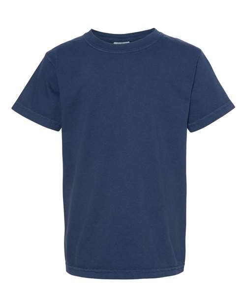 Comfort Colors 9018 Garment-Dyed Youth Heavyweight T-Shirt - True Navy