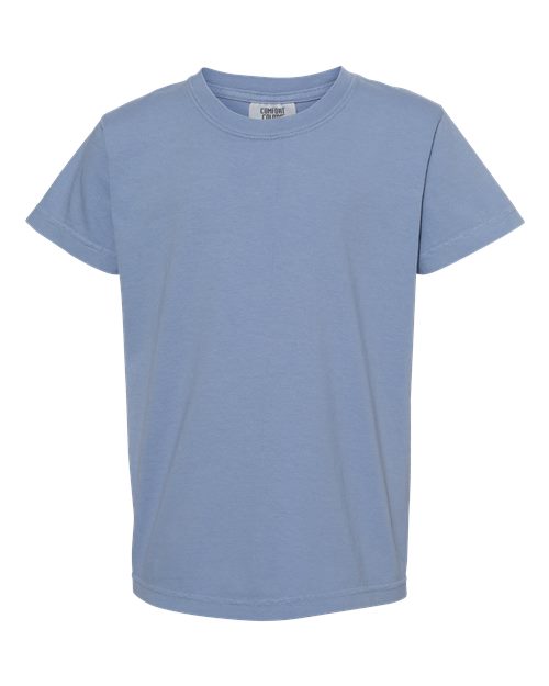 Comfort Colors 9018 Garment-Dyed Youth Heavyweight T-Shirt - Washed Denim