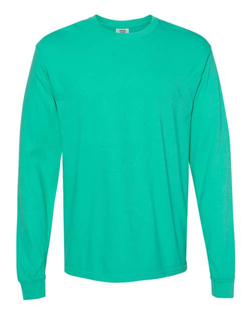 Comfort Colors 6014 Garment-Dyed Heavyweight Long Sleeve T-Shirt - Island Green