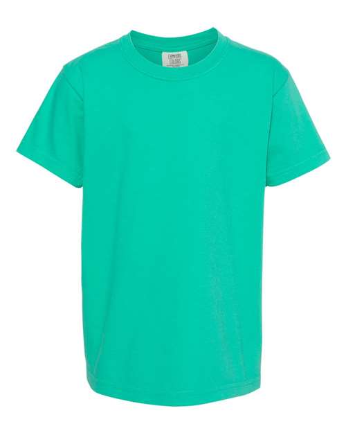 Comfort Colors 9018 Garment-Dyed Youth Heavyweight T-Shirt - Island Green