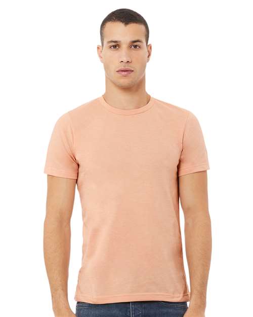 BELLA + CANVAS 3001CVC CVC Jersey Tee - Heather Peach