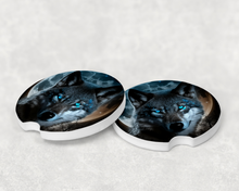 10026 - Blue Wolf Ceramic Car Coaster