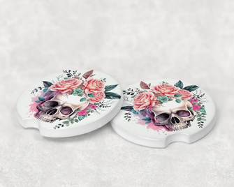 10036 - Pink Death V1 Ceramic Car Coaster
