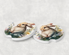 10042 - Flower Bunny Ceramic Car Coaster