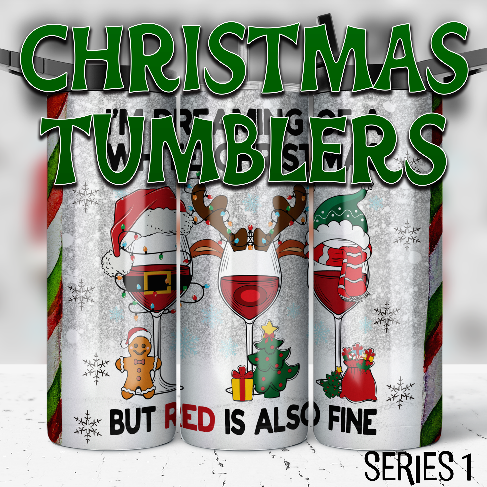 Christmas Tumblers Series 1 - 20oz Skinny Tumbler