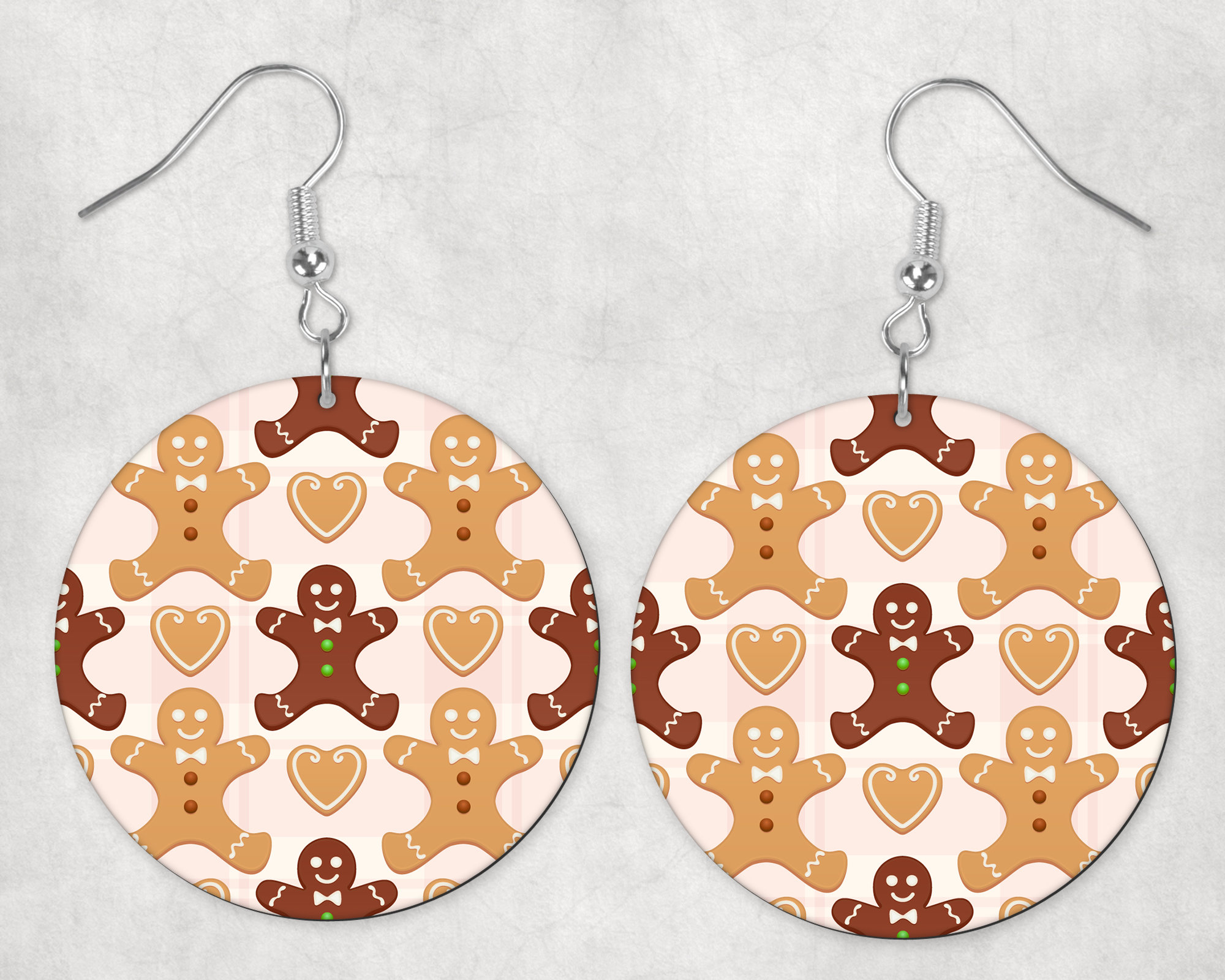 0587 - Gingerbread Mania Teardrop/Round Earrings