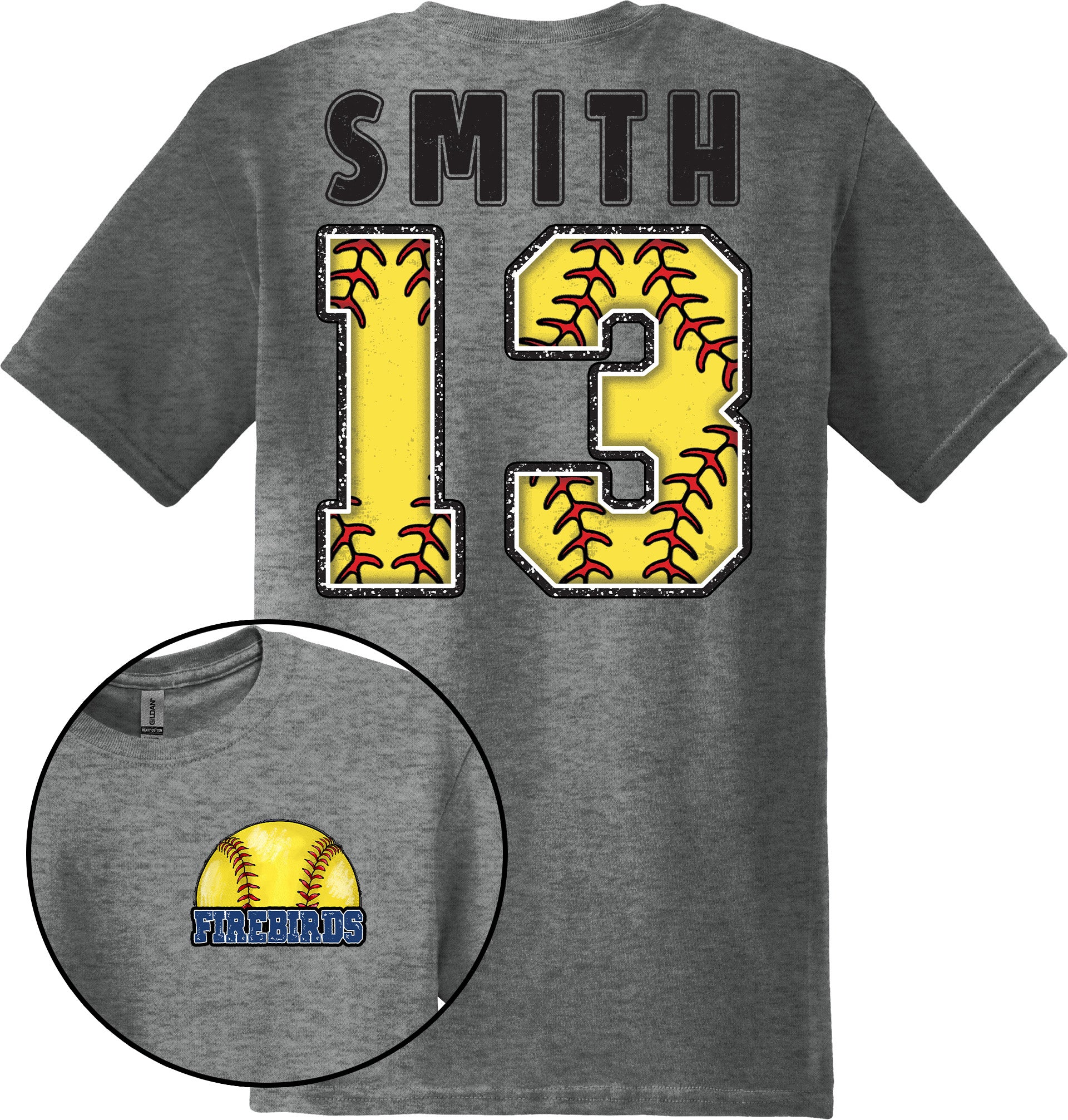 Firebirds Softball Name & Number T-Shirt