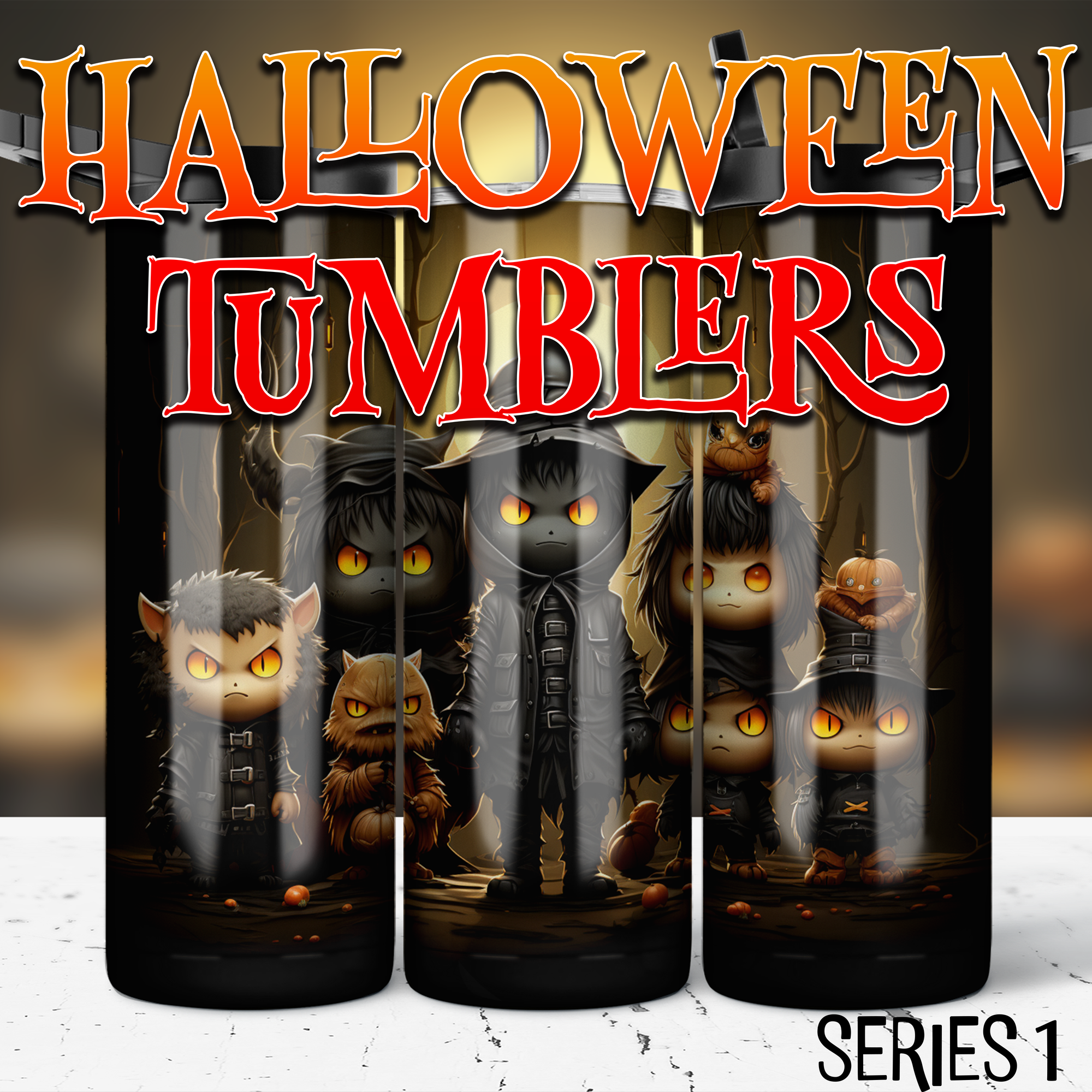 Halloween Tumblers Series 1 - 20oz Skinny Tumbler