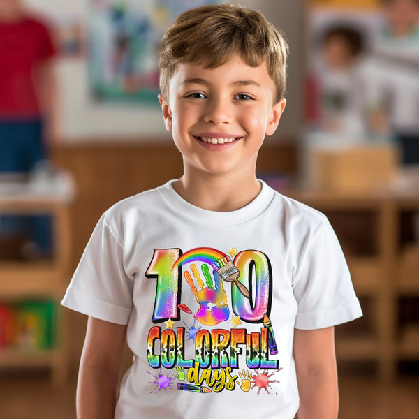 100 Days of School Kids T-Shirt 1001