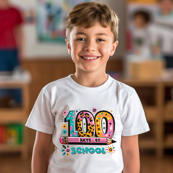 100 Days of School Kids T-Shirt 1043