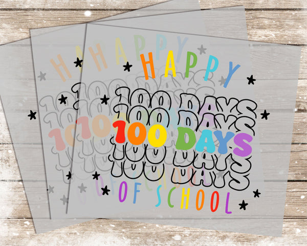 100 Days of School - 1045 -  DTF Transfer