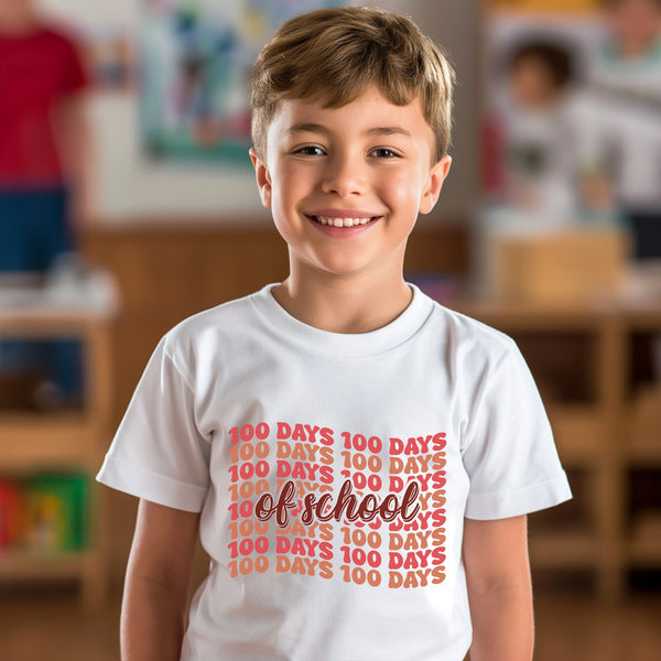 100 Days of School Kids T-Shirt 1089