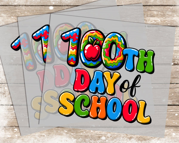 100 Days of School - 1090 -  DTF Transfer