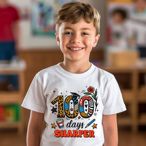 100 Days of School Kids T-Shirt 1095