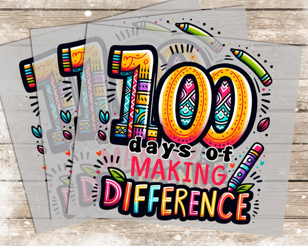 100 Days of School - 1096 -  DTF Transfer