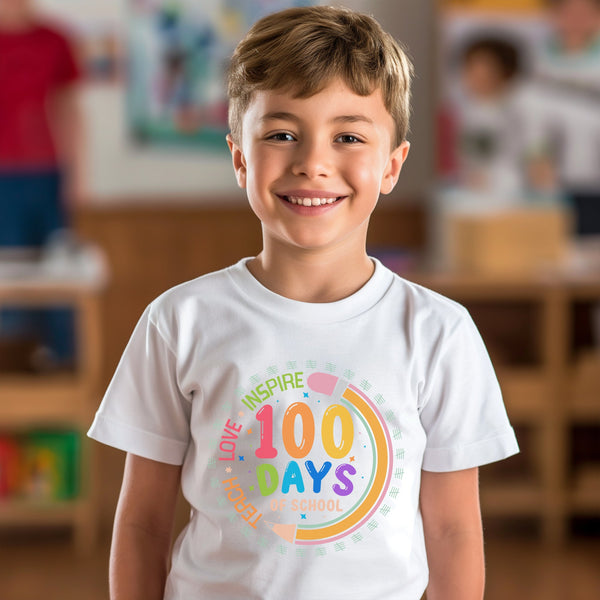 100 Days of School Kids T-Shirt 1125