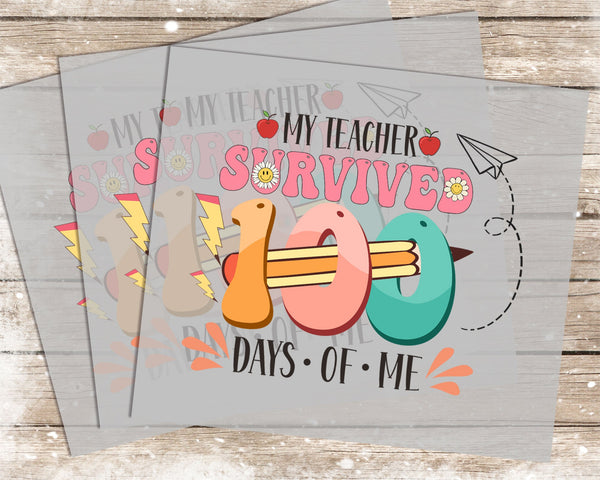 100 Days of School - 1177 -  DTF Transfer